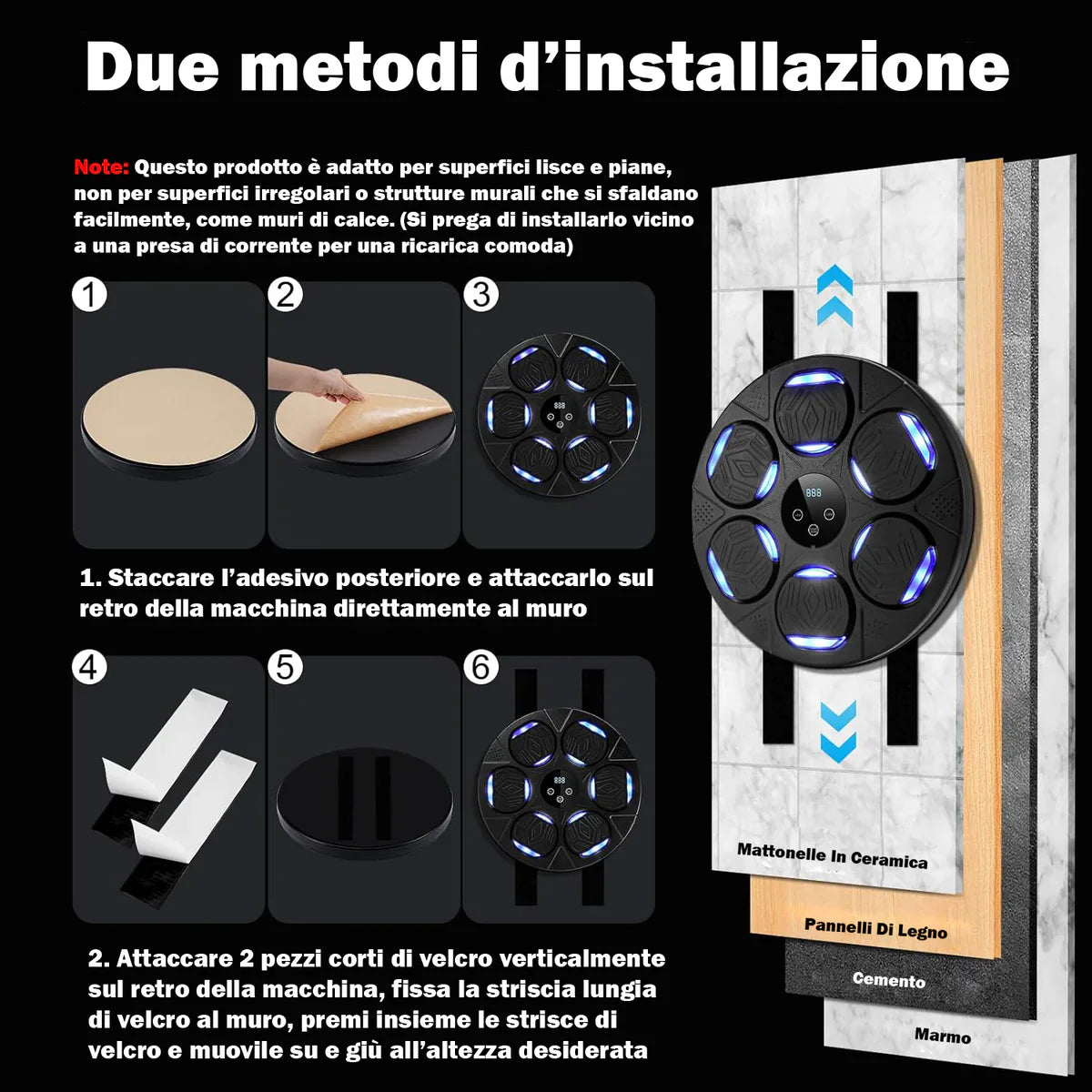 Boxing Machine Bluetooth Music Intelligente Guanti Inclusi