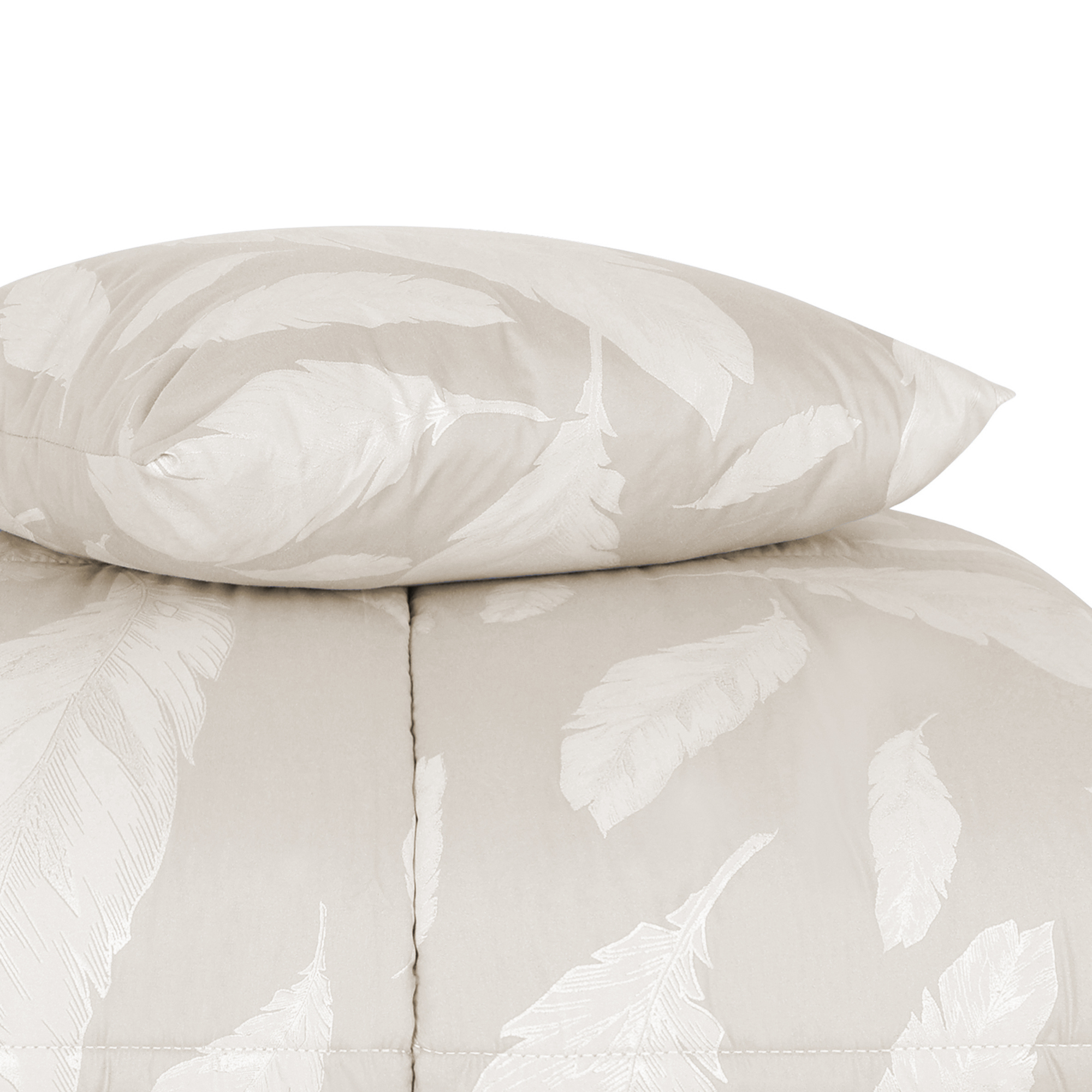 Trapunta Matrimoniale Perla 260x270 cm con Cuscino Coordinato – Raso di Microfibra Jaquard Morbidissimo, Imbottitura 350 g/m² – Collezione Autunno Inverno – Prodotto Italiano