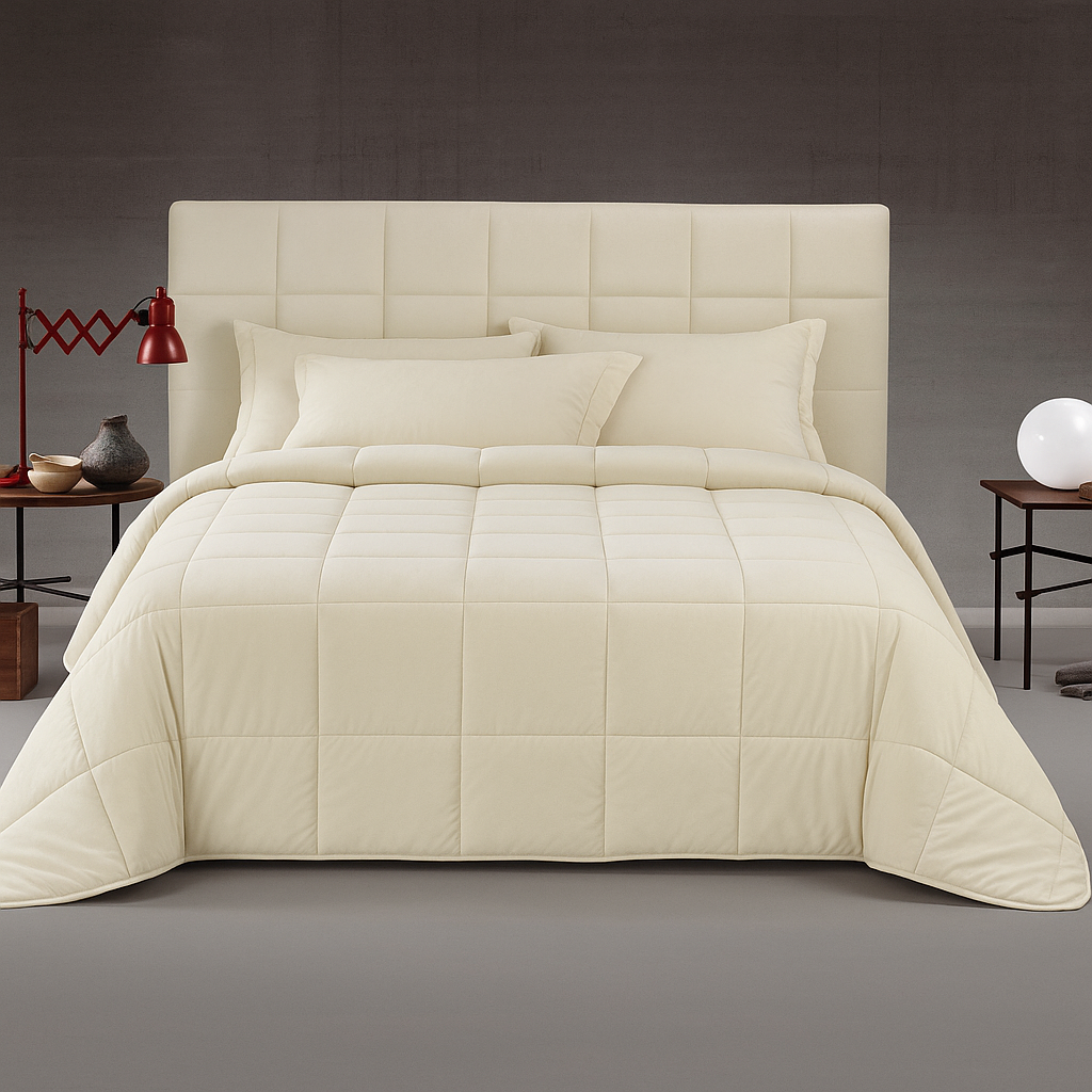 Trapunta Matrimoniale Sarah Invernale in Velluto Morbido 350 g/m² Effetto Seta, Calda e Soffice, Lavabile in Lavatrice – Copriletto Elegante per Letto Matrimoniale