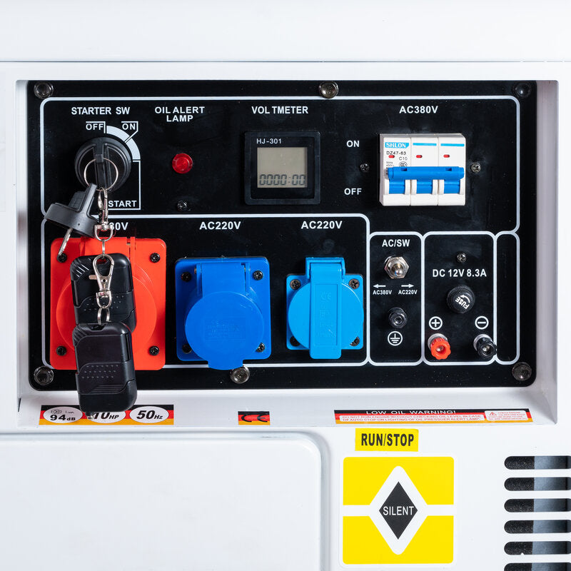Gruppo elettrogeno/Generatore di corrente diesel Silenziato 5000W - 220 / 380V