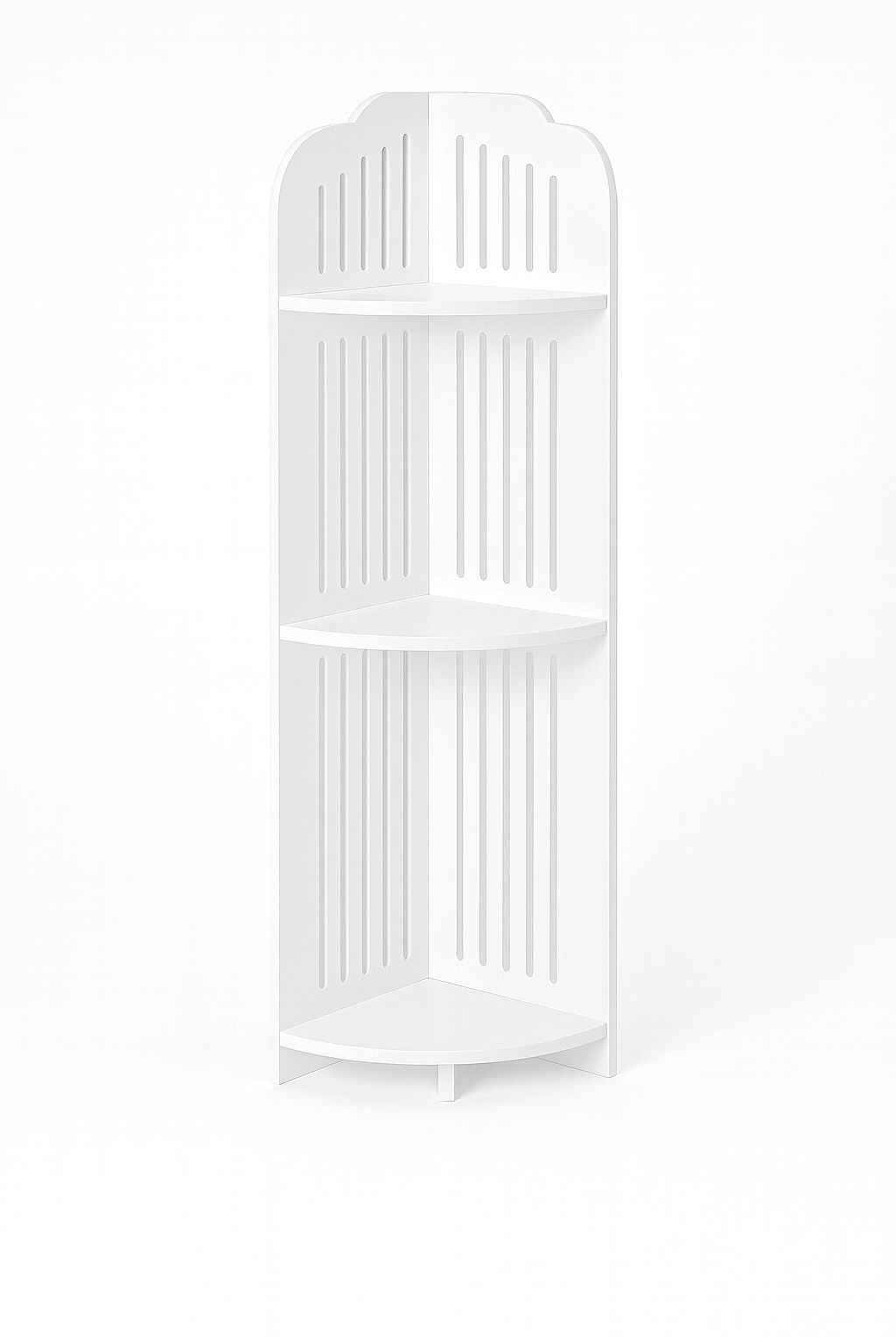 Mobiletto Angolare da Bagno 3 Ripiani in PVC Bianco – Mensola Salvaspazio per Angolo, Ripiano Porta Oggetti e Asciugamani, Facile da Montare, Design Moderno e Impermeabile