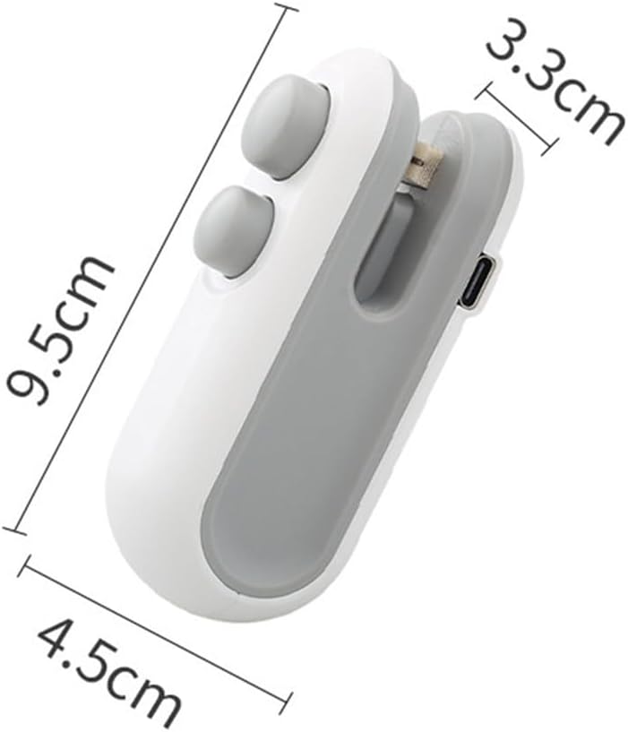 Mini Sigillatori Termici Portatile 2 in 1 (Sigilla e Taglia) Ricaricabile USB, Uso Domestico, Sigillatore Per Ogni Tipo Di Busta