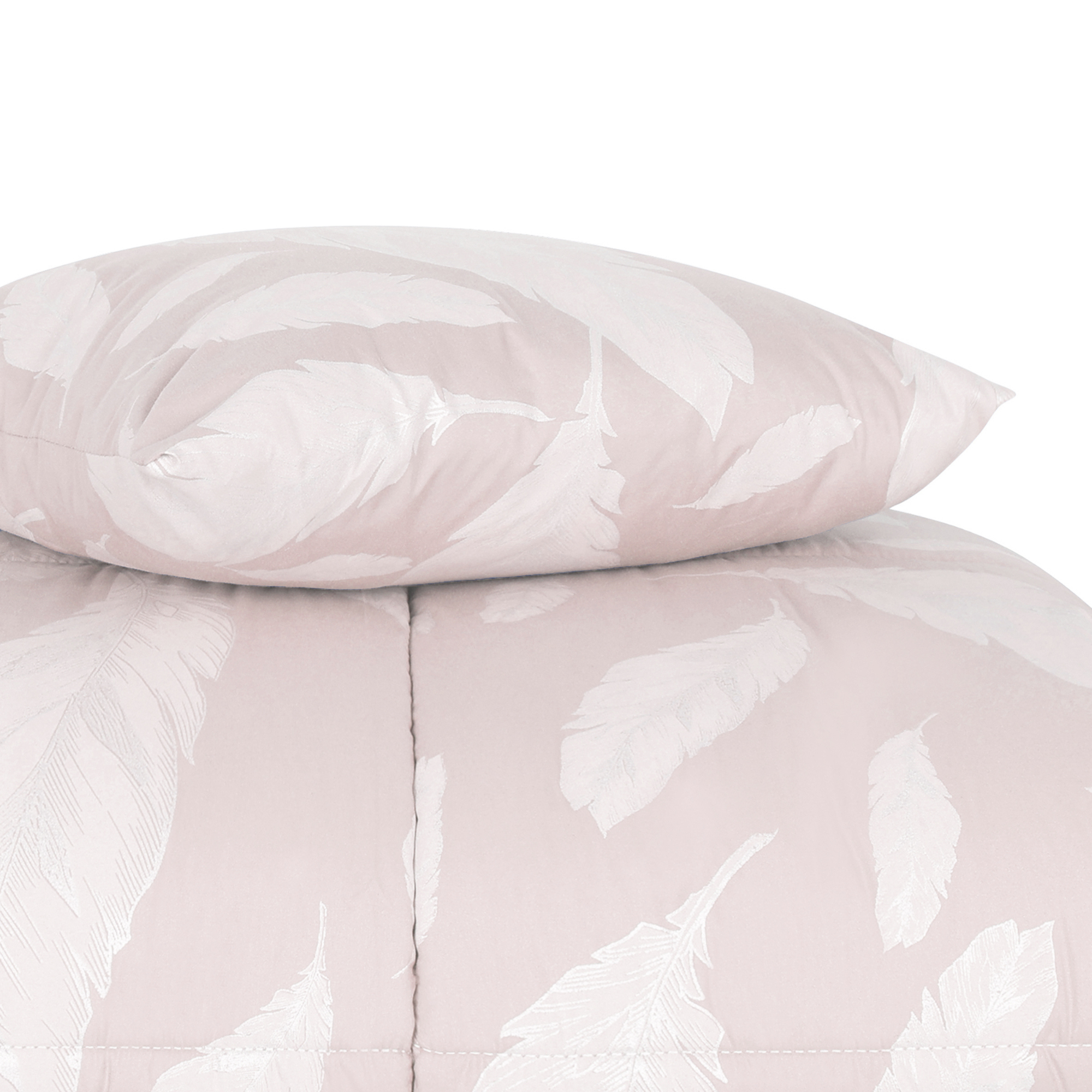 Trapunta Matrimoniale Perla 260x270 cm con Cuscino Coordinato – Raso di Microfibra Jaquard Morbidissimo, Imbottitura 350 g/m² – Collezione Autunno Inverno – Prodotto Italiano