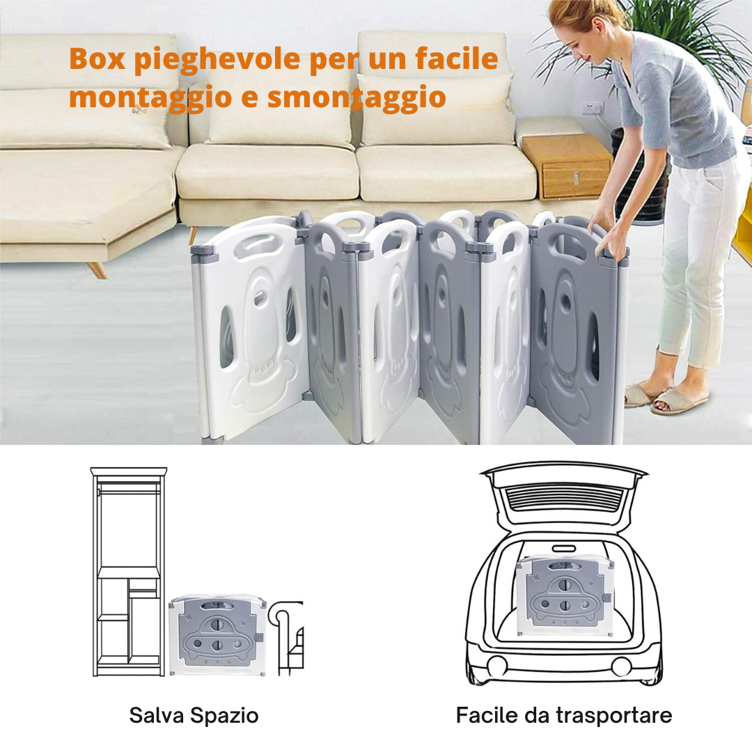 Gupamiga Box per bambini pieghevole Penna per giochi pieghevole per bambini Centro di attività per bambini Sicurezza Gioco Cantiere Nuova casa Coperta Esterna（Universo pieghevole set 14 pannelli）
