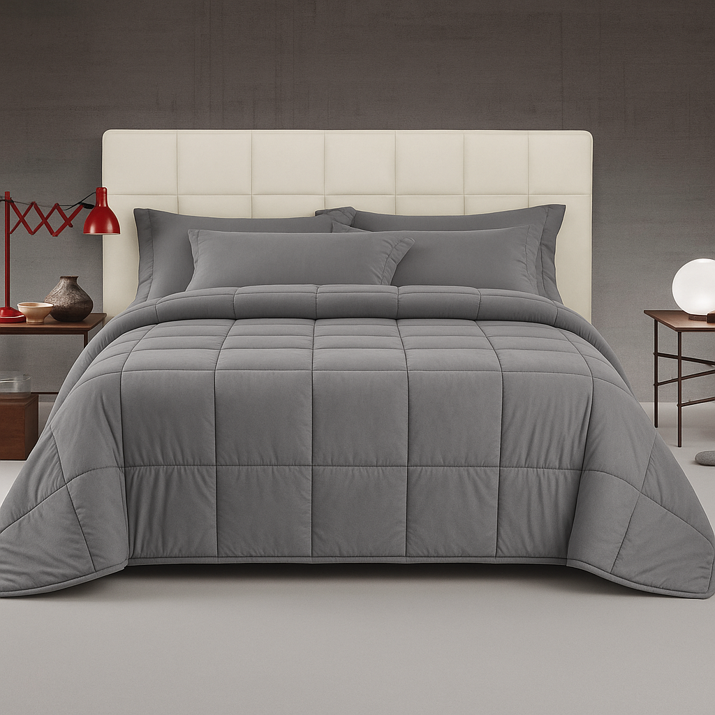 Trapunta Matrimoniale Sarah Invernale in Velluto Morbido 350 g/m² Effetto Seta, Calda e Soffice, Lavabile in Lavatrice – Copriletto Elegante per Letto Matrimoniale