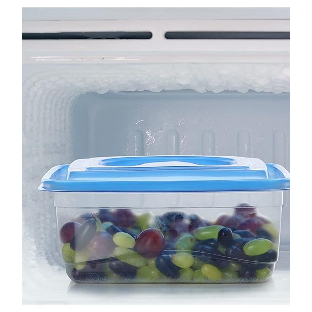 Set 21PZ contenitori con coperchi per alimenti in plastica trasparenti impilabili microonde