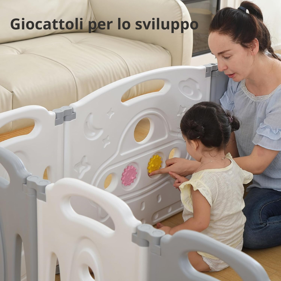 Gupamiga Box per bambini pieghevole Penna per giochi pieghevole per bambini Centro di attività per bambini Sicurezza Gioco Cantiere Nuova casa Coperta Esterna（Universo pieghevole set 14 pannelli）