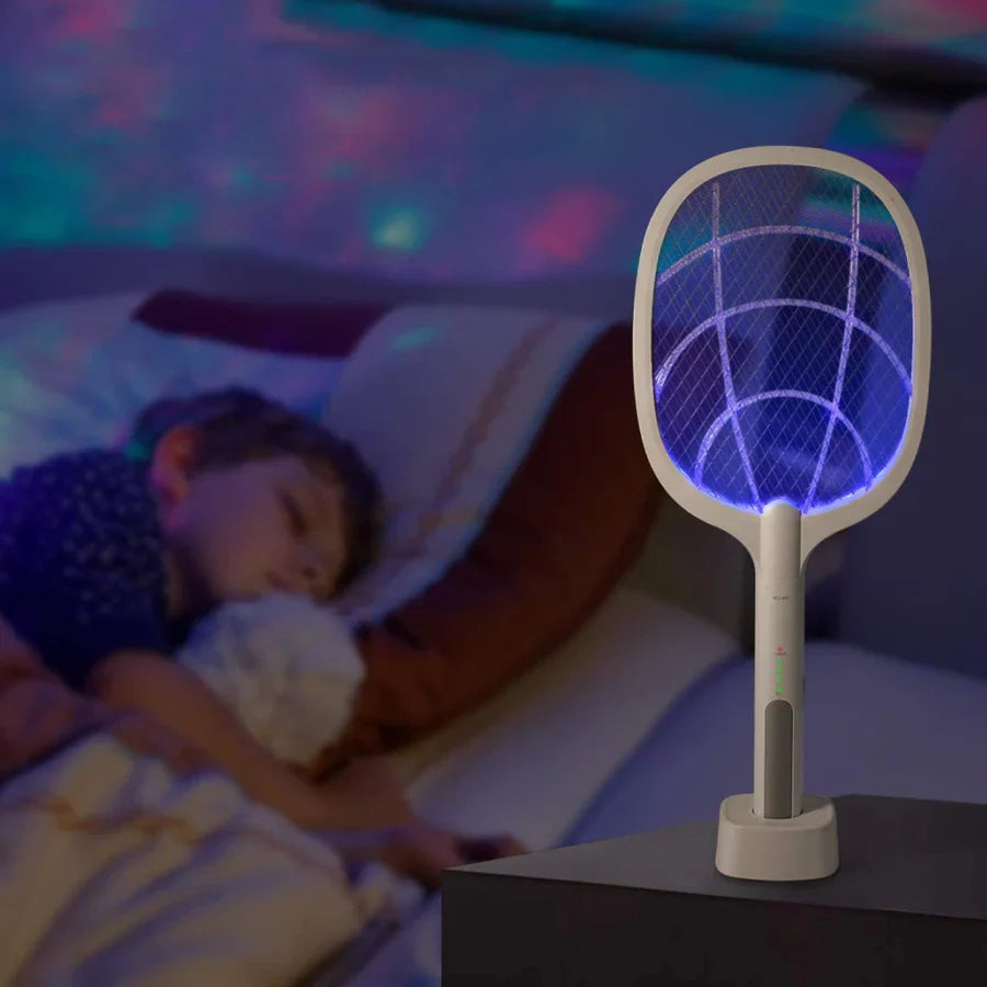 Racchette Zanzare Elettriche Ricaricabili 2 in 1 Lampada Led Fulmina Insetti