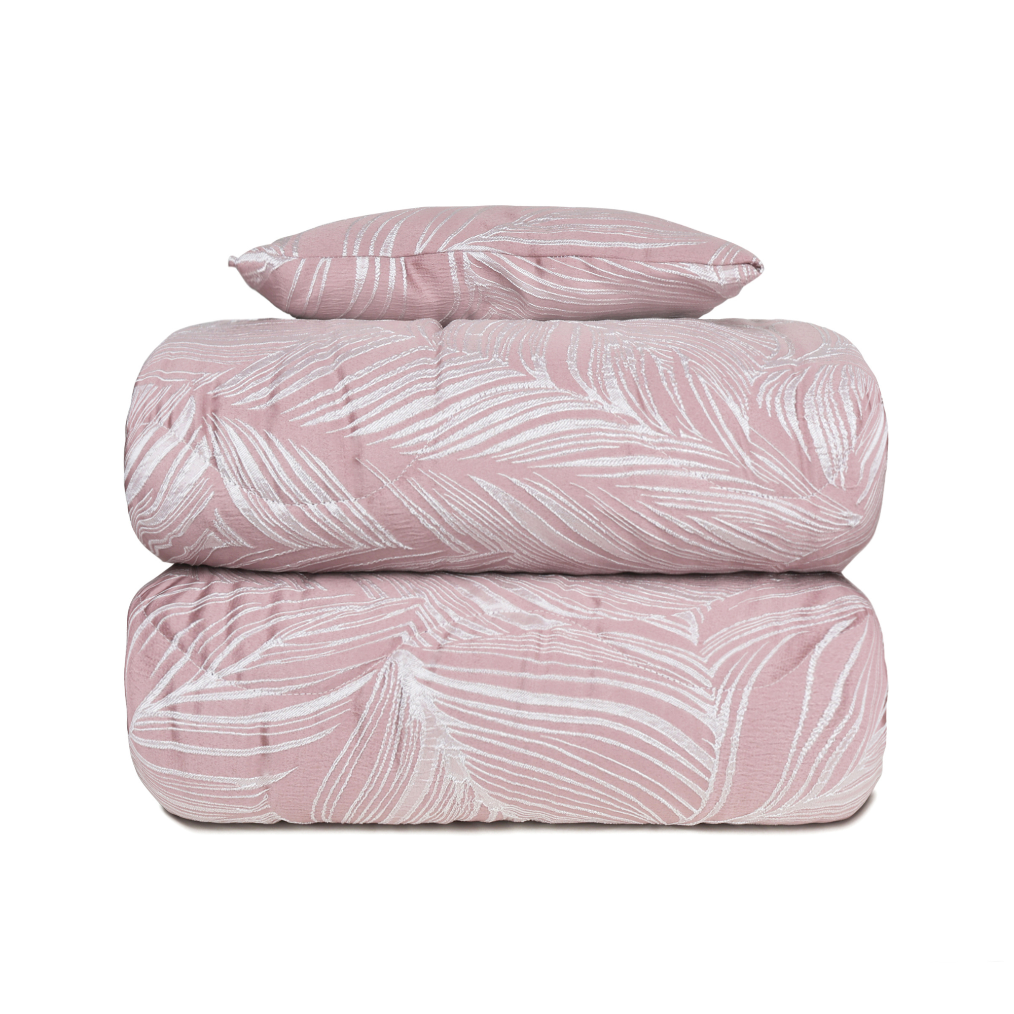 Trapunta Chloe Matrimoniale con Cuscino Coordinato – Raso Jacquard Morbido e Luminoso, Imbottitura 350 g/m² – Trapunta Invernale Elegante – Prodotto Italiano