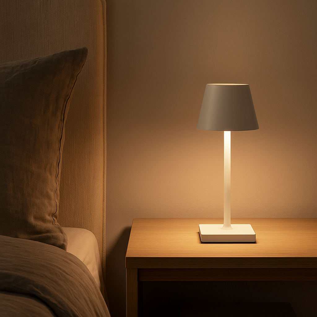 Lampada da Tavolo LED Ricaricabile Senza Fili – Dimmerabile Touch, 2400mAh, 3 Tonalità (2700K-6000K), Design Moderno per Interno ed Esterno, Camera da Letto, Soggiorno, Giardino, IP54