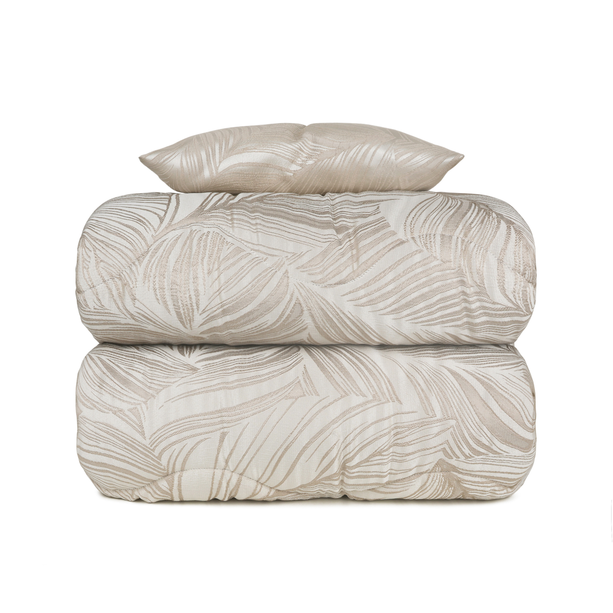 Trapunta Chloe Matrimoniale con Cuscino Coordinato – Raso Jacquard Morbido e Luminoso, Imbottitura 350 g/m² – Trapunta Invernale Elegante – Prodotto Italiano