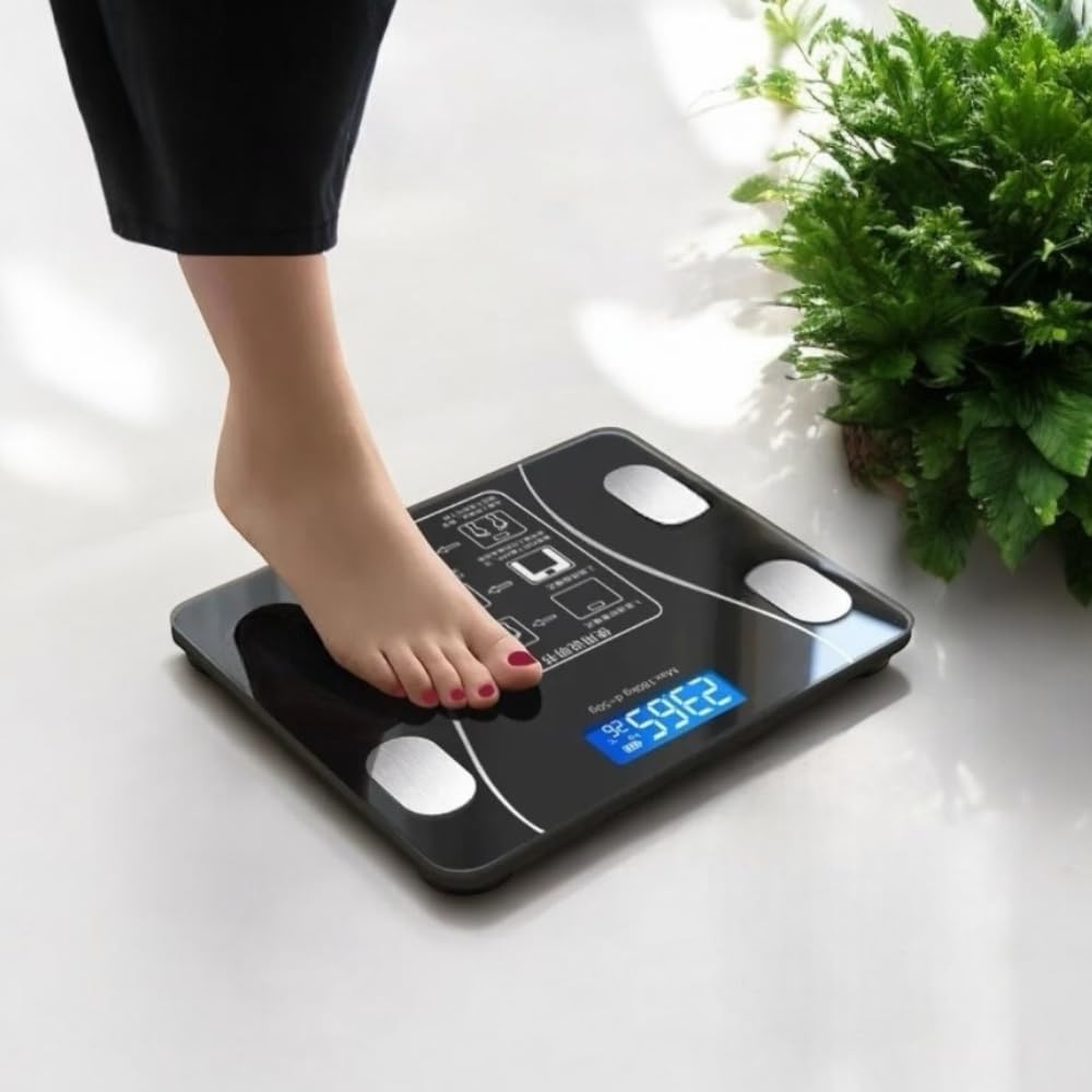 Bilancia Pesapersone Bluetooth 180kg con App Monitoraggio Completo della Composizione Corporea