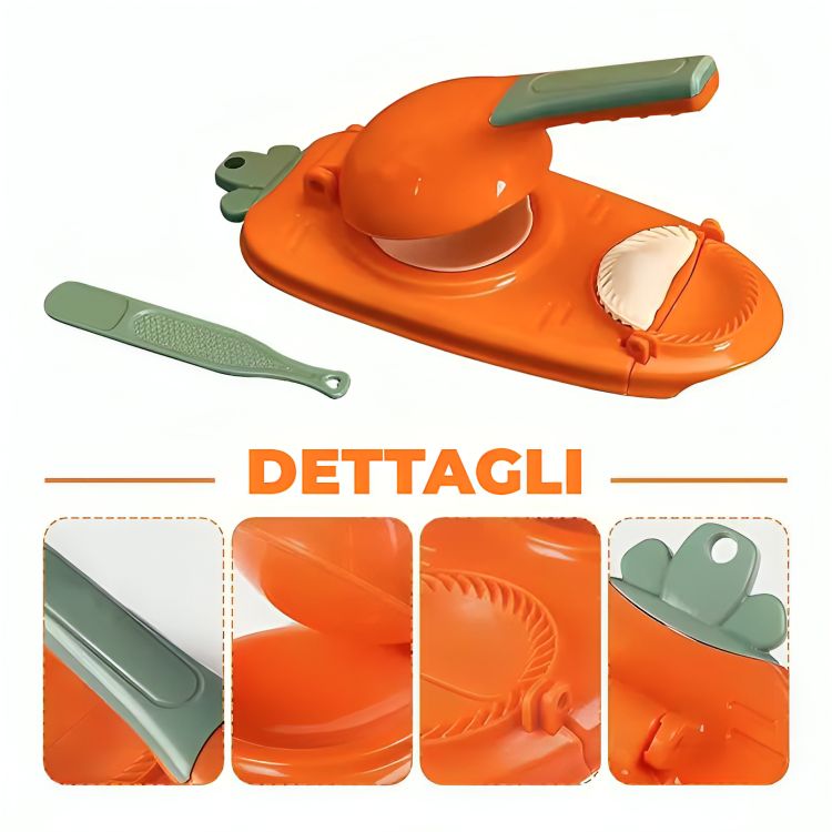 Dumpling Dream Pro, Pressa Manuale 2 in 1 per Ravioli e Gnocchi