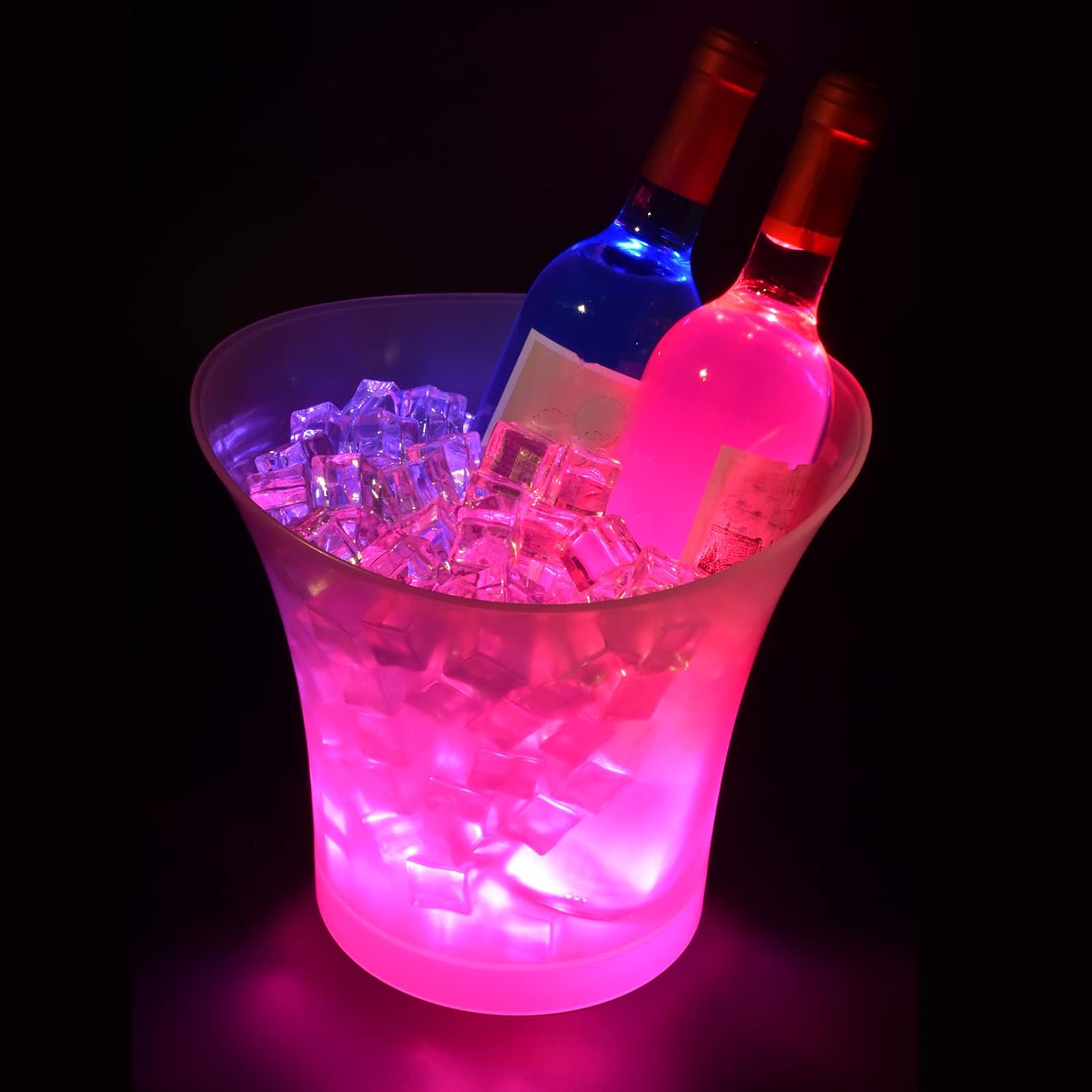 Secchiello Ghiaccio LED Multicolore con Speaker Bluetooth 5L, Portatile, Impermeabile – per Vino, Champagne, Birra – Ideale per Feste, Barbecue, Eventi