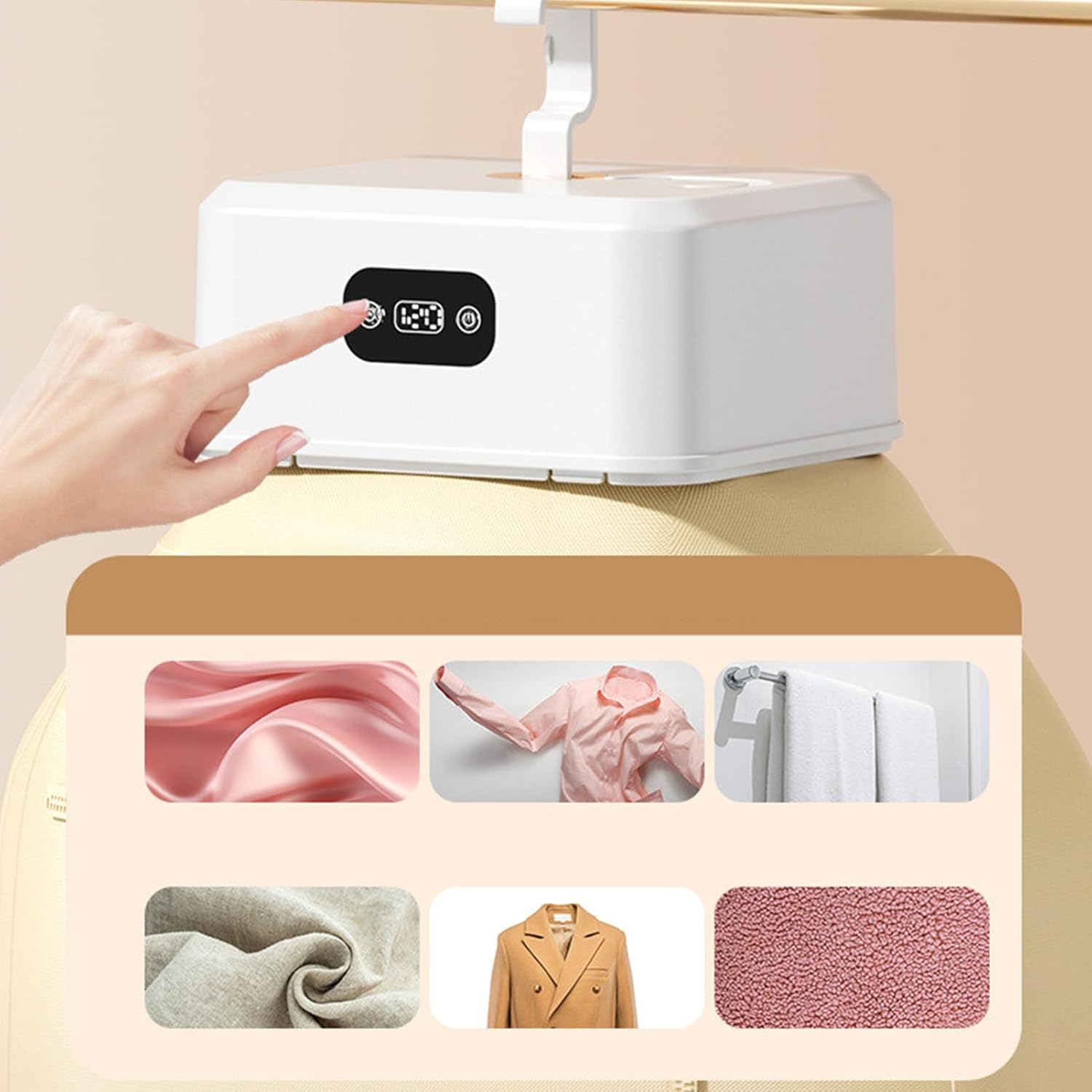 Asciugabiancheria Portatile, Elettrico Per Il Bucato, Macchina Multifunzione Elettrica per Asciugare a Casa Viaggio Interno Appartamento Spazi Ridotti Biancheria Intima