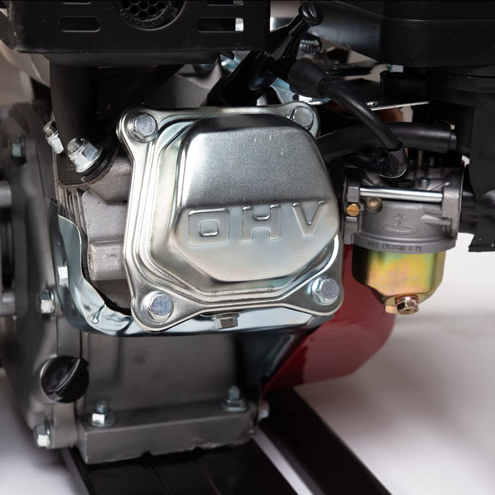 AMC Motopompa a scoppio autoadescante con motore a benzina 4 tempi (60.000 l/h 6,5 CV,30m Altezza massima di aspirazione dell'acqua 7m per giardinaggio ed irrigazione,con attacco 3 pollici)