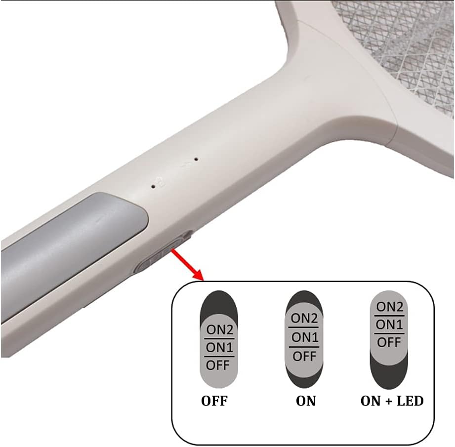 Racchette Zanzare Elettriche Ricaricabili 2 in 1 Lampada Led Fulmina Insetti