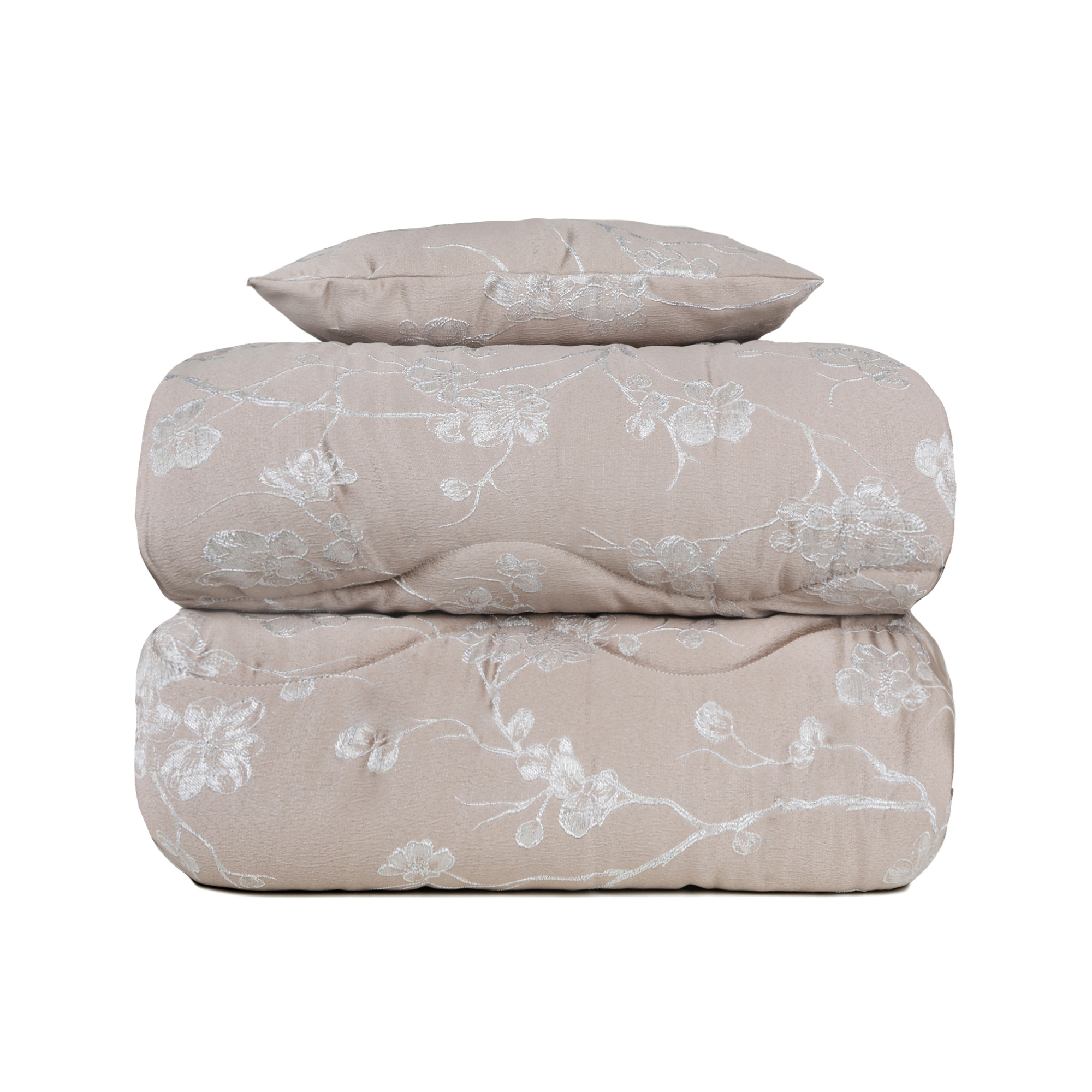 Trapunta Matrimoniale Ragame 260x280 cm con Cuscino Coordinato – Raso Jacquard Morbido e Raffinato, Imbottitura 350 g/m² – Trapunta Invernale Elegante – Prodotto Italiano