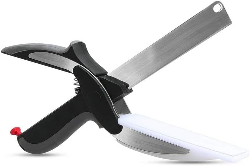 Forbici Da Cucina Professionali 2 in 1 ,  Coltello Cucina Multifunzione, Uso Domestico, Clever Cutter, Forbici Cucina Acciaio Inox Manico Antiscivolo