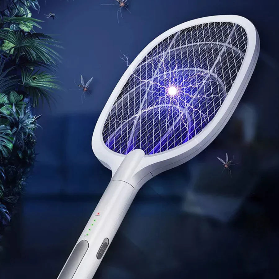 Racchette Zanzare Elettriche Ricaricabili 2 in 1 Lampada Led Fulmina Insetti