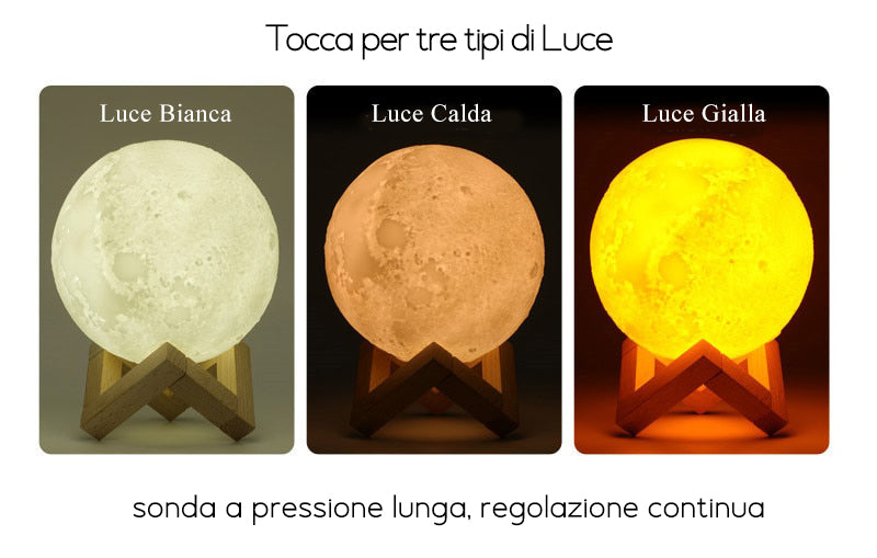 Profumatore Ambiente Luna a Led ✦ Lampada da comodino ✦ Atmosfera magica