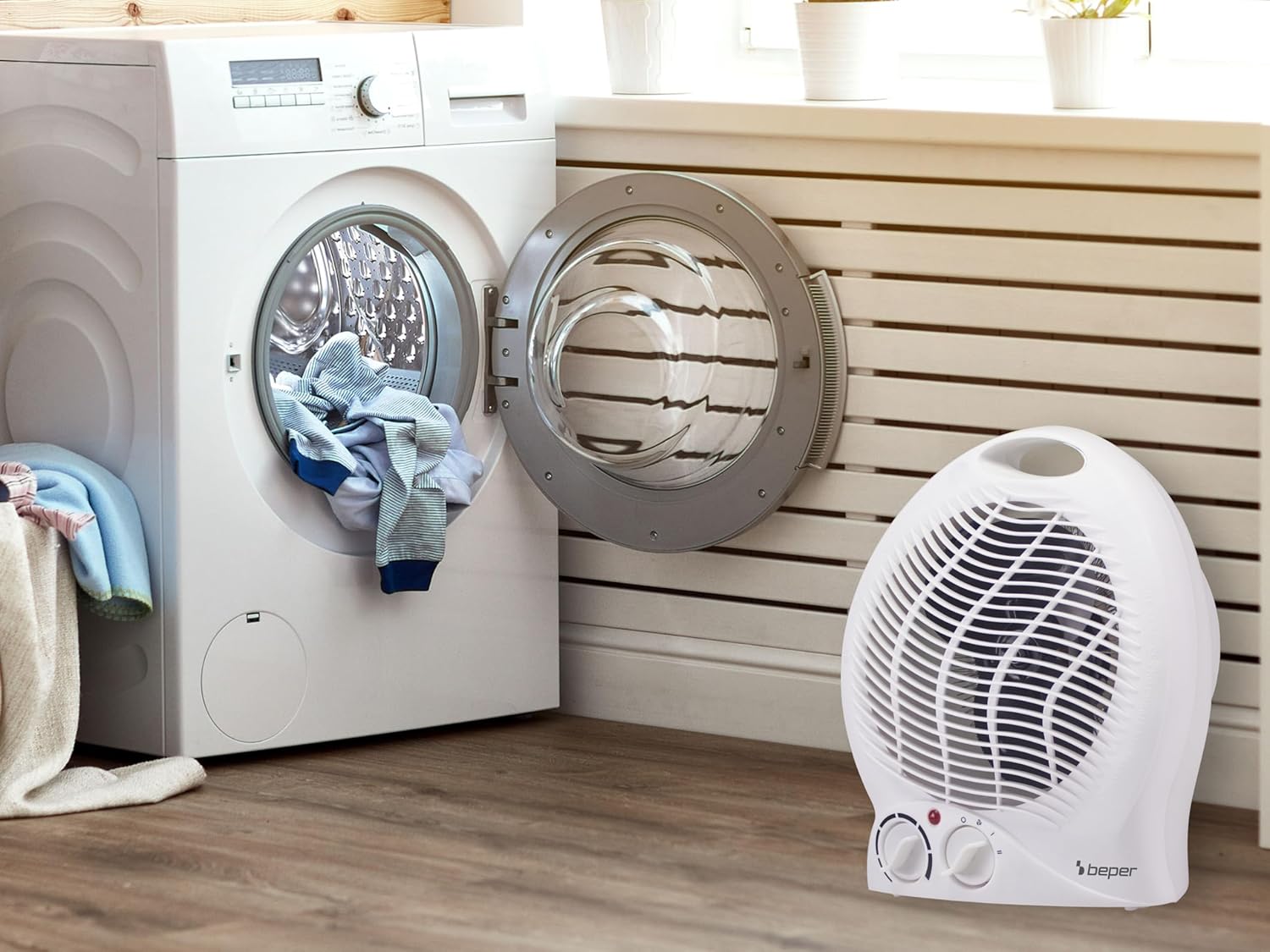 Termoventilatore da Bagno con Termostato Regolabile - Scaldino Elettrico Bagno Basso Consumo, 2000W