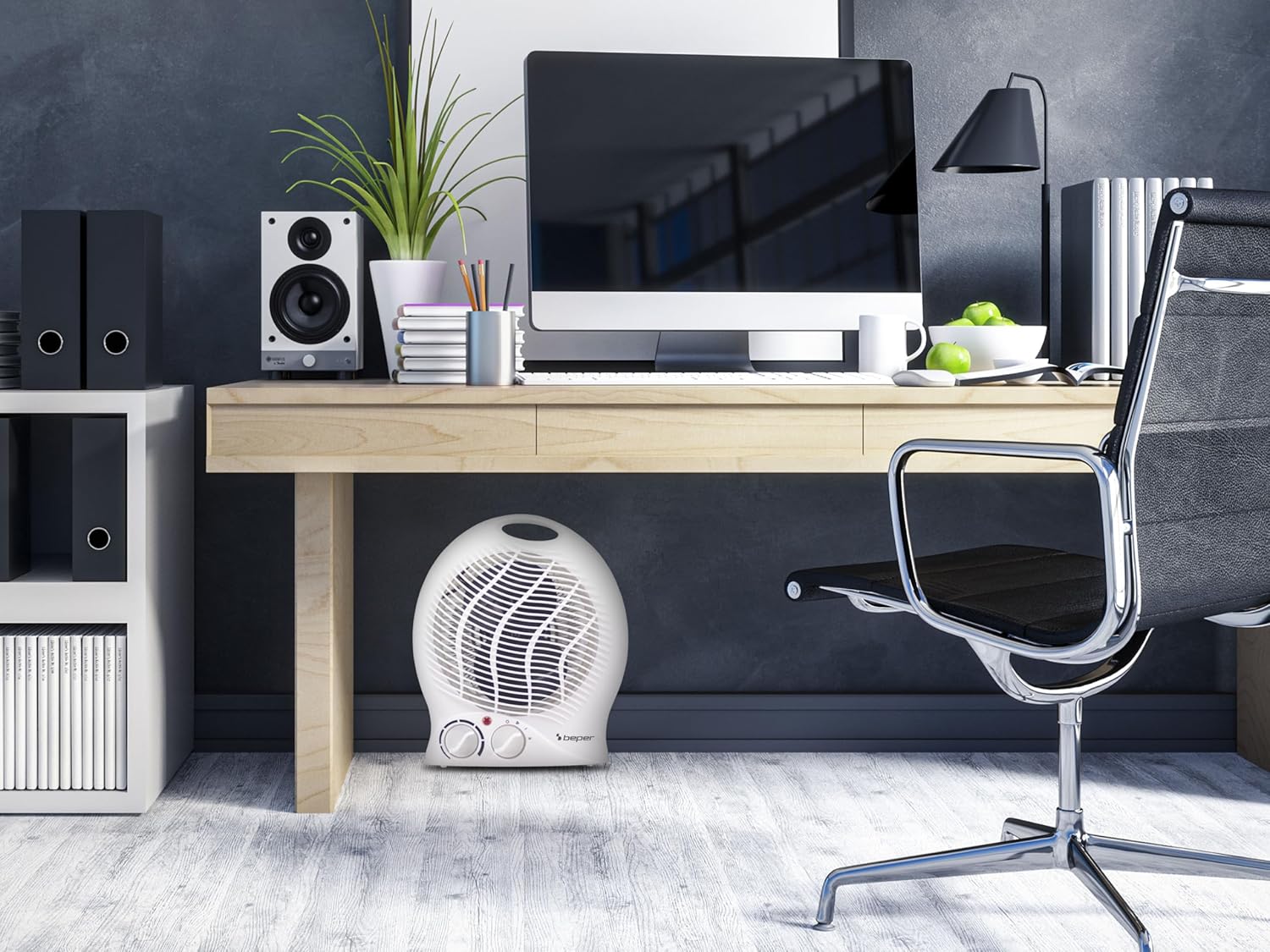 Termoventilatore da Bagno con Termostato Regolabile - Scaldino Elettrico Bagno Basso Consumo, 2000W