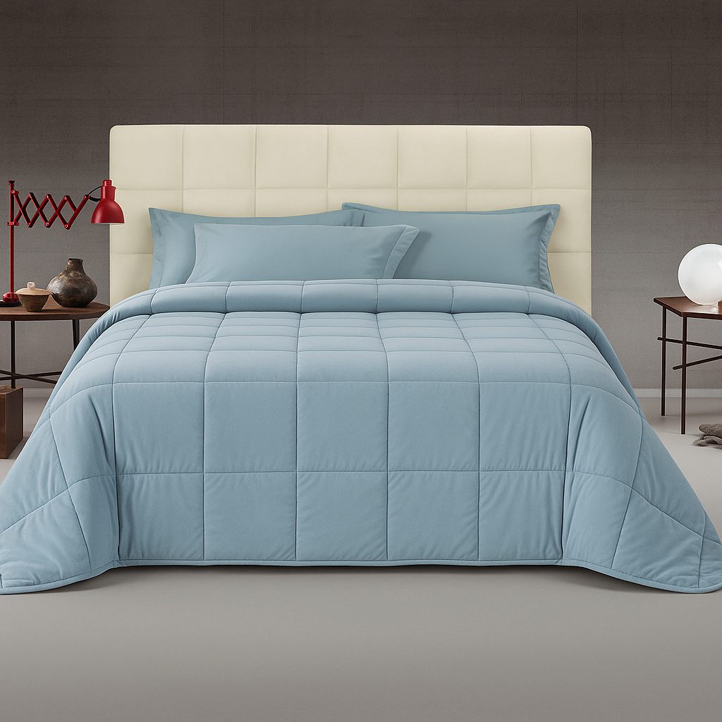 Trapunta Matrimoniale Sarah Invernale in Velluto Morbido 350 g/m² Effetto Seta, Calda e Soffice, Lavabile in Lavatrice – Copriletto Elegante per Letto Matrimoniale