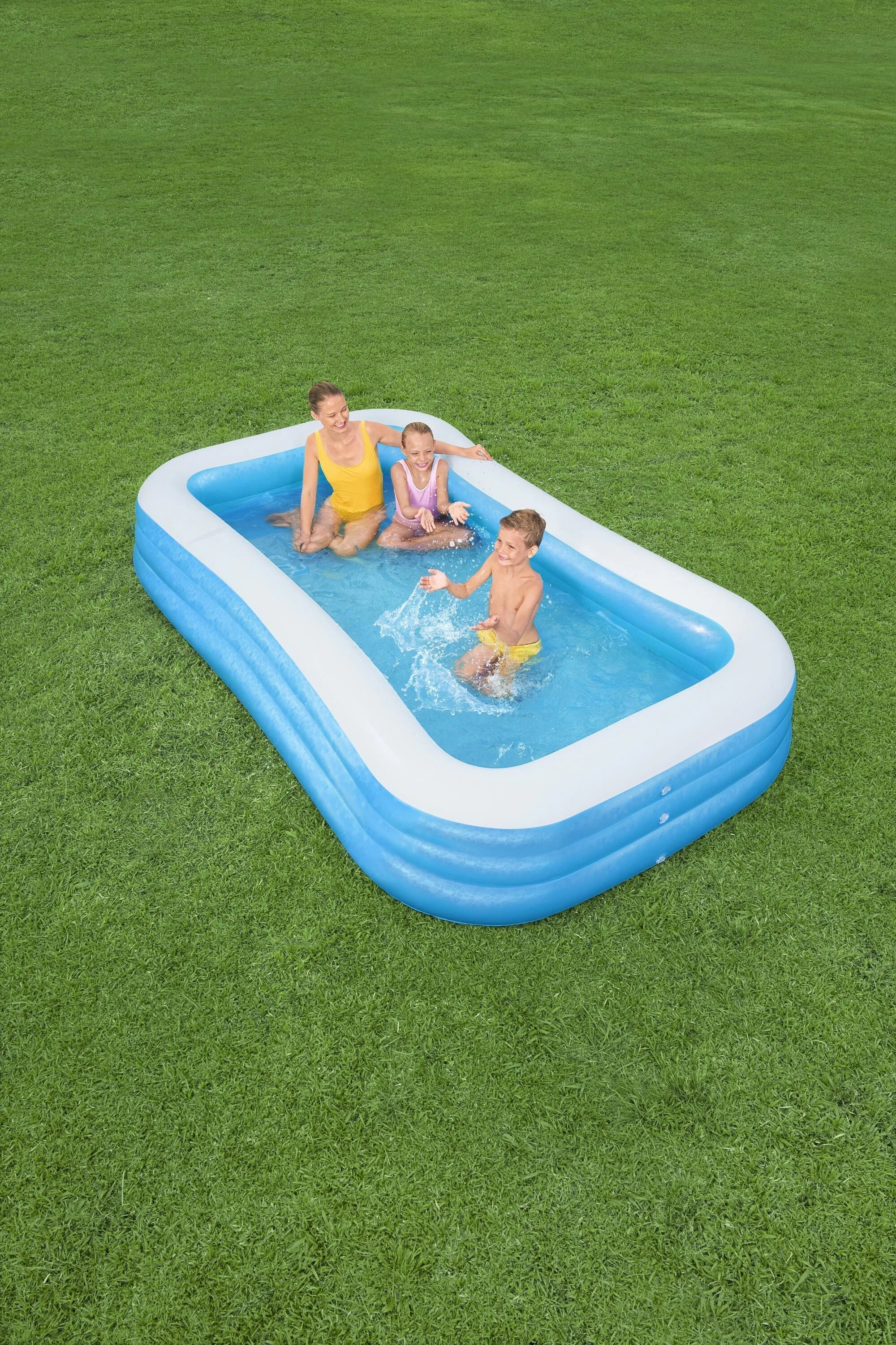 Piscina gonfiabile rettangolare a 3 anelli 305x183x56CM