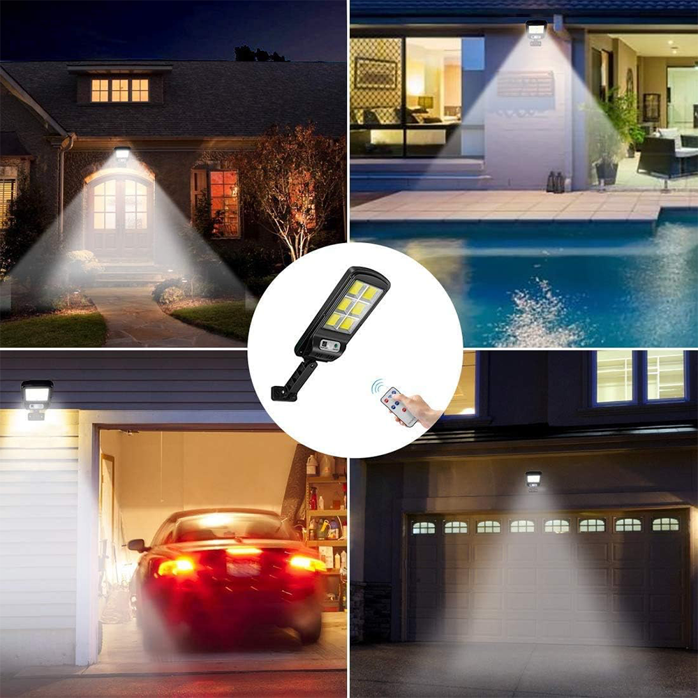 Lampada Solare da 120 LED e 6 COB con Sensore di Movimento