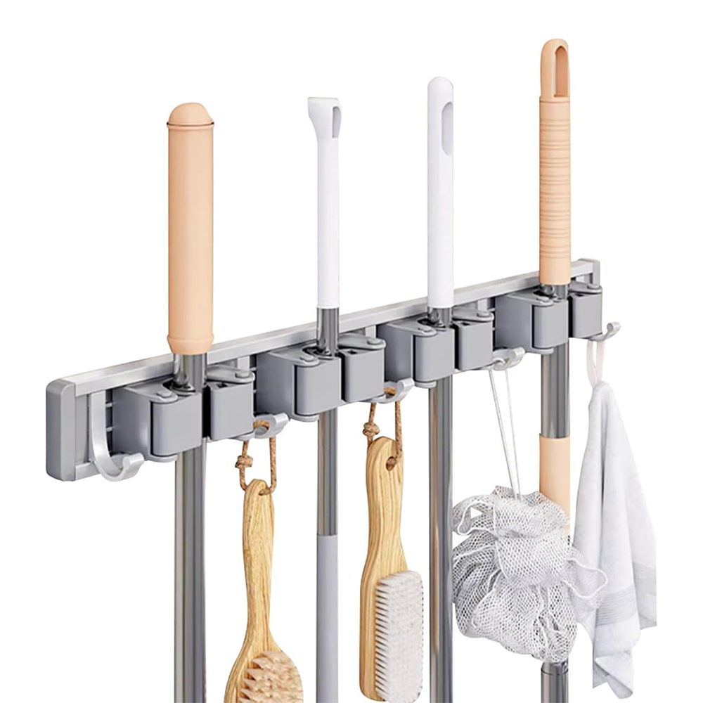 Portascopa Appendi Mop da Muro con Ganci