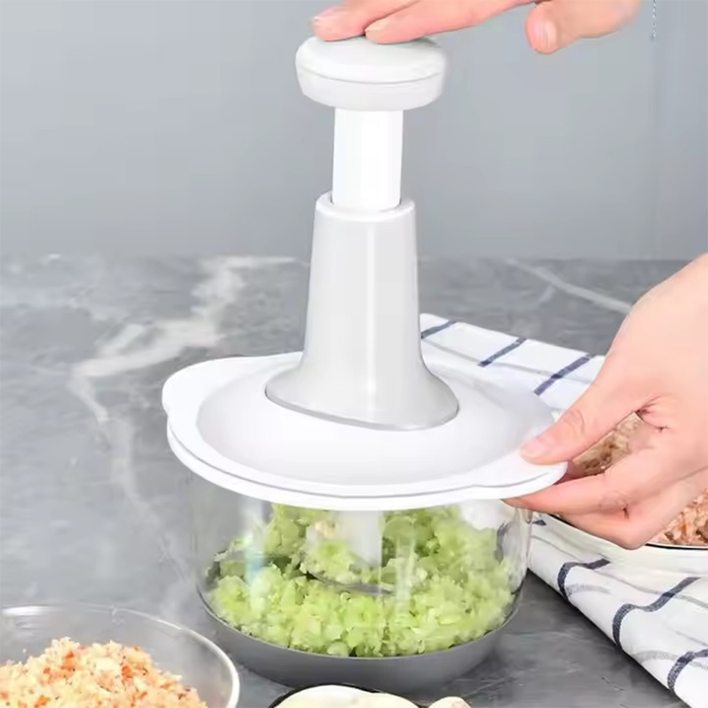 Quick Chop Tritatutto Manuale con Lame in Acciaio