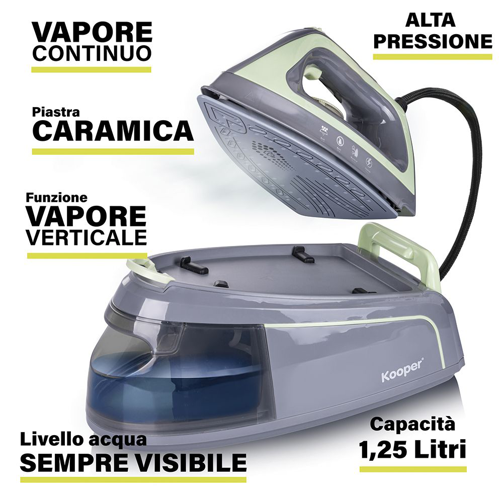 Kooper Skyfall Vapor Ferro da Stiro con Caldaia 2400W
