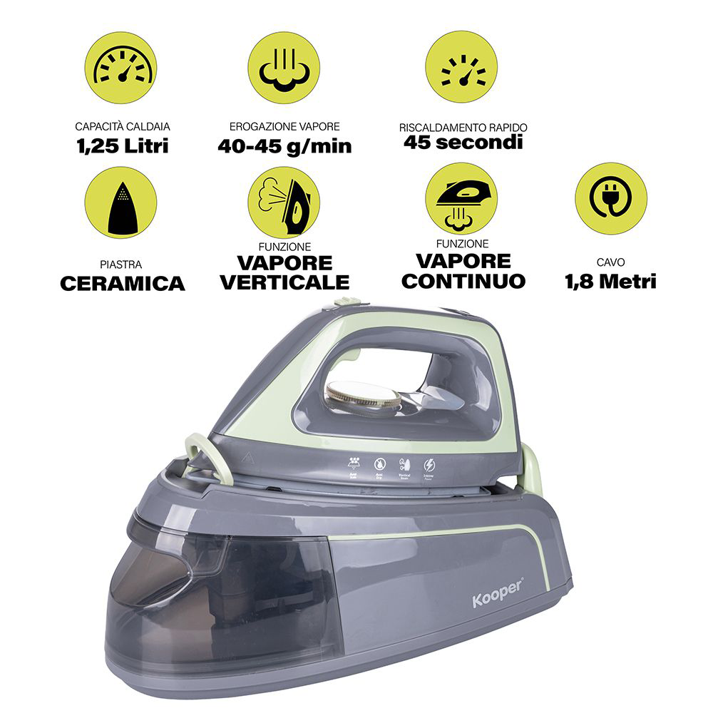 Kooper Skyfall Vapor Ferro da Stiro con Caldaia 2400W
