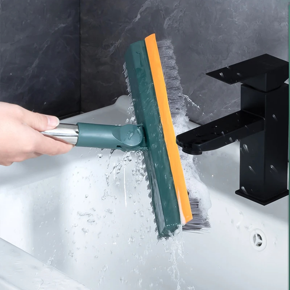 Spazzola Pavimenti 3 in 1 con Manico Lungo e Testa Girevole 120°