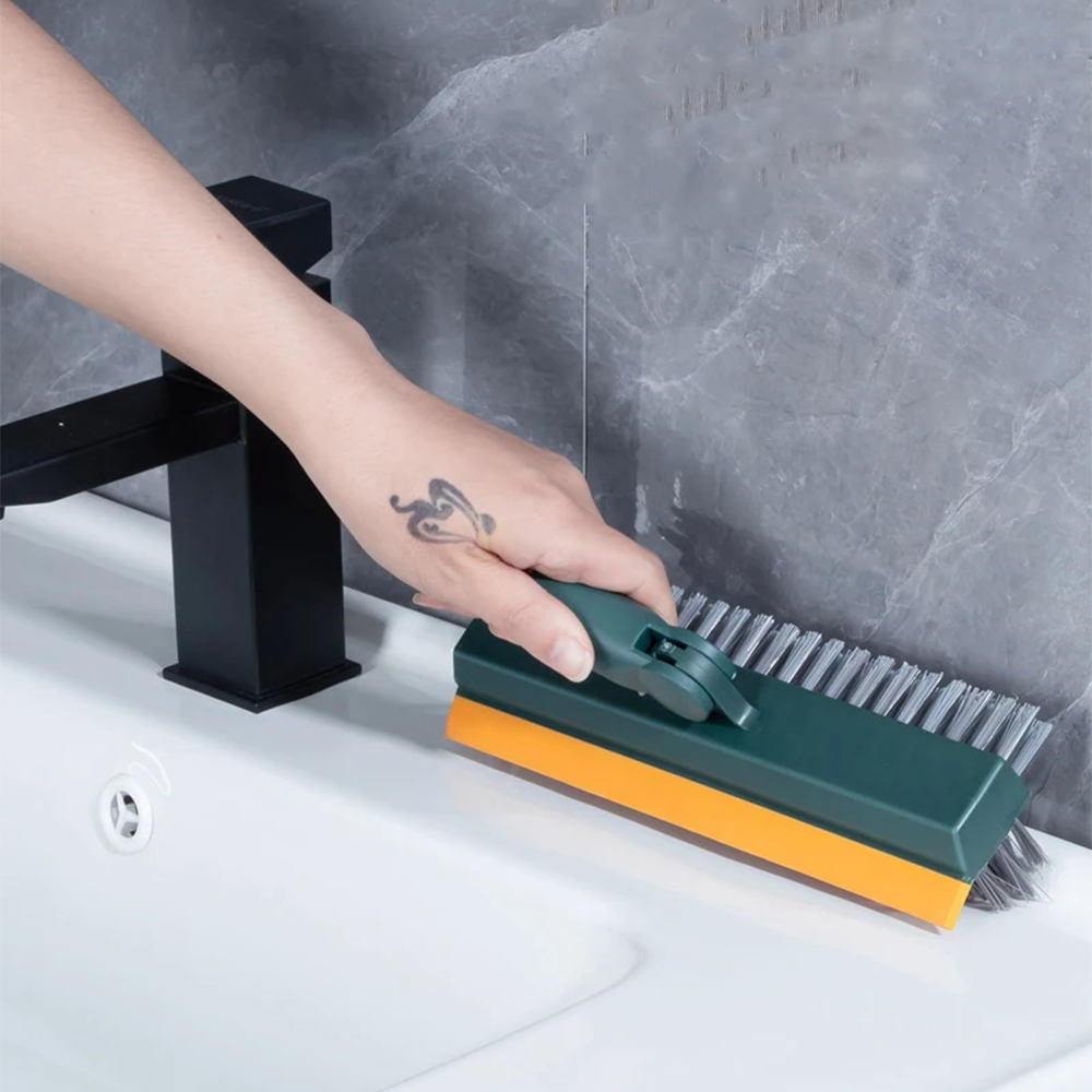 Spazzola Pavimenti 3 in 1 con Manico Lungo e Testa Girevole 120°