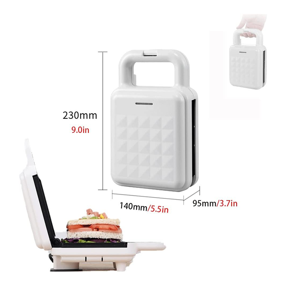 Tostiera Macchina per Sandwich Elettrica Antiaderente 650W
