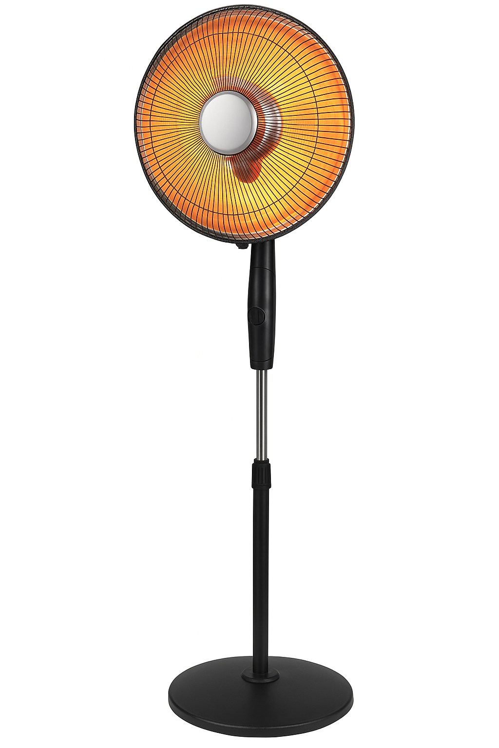 Stufa a Piantana Infrarossi al Carbonio 900W | Altezza Regolabile 105-120 cm, Oscillazione e Inclinazione Regolabile | 2 Livelli di Potenza 450/900W, Timer 60 Minuti – Riscaldamento Rapido e Silenzioso