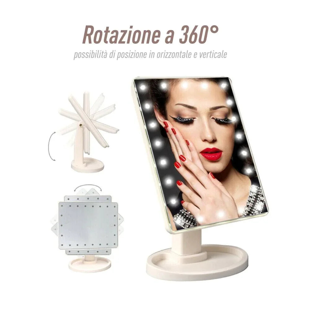 Led Cosmetic Mirror, 22 led integrati per essere sempre pronta