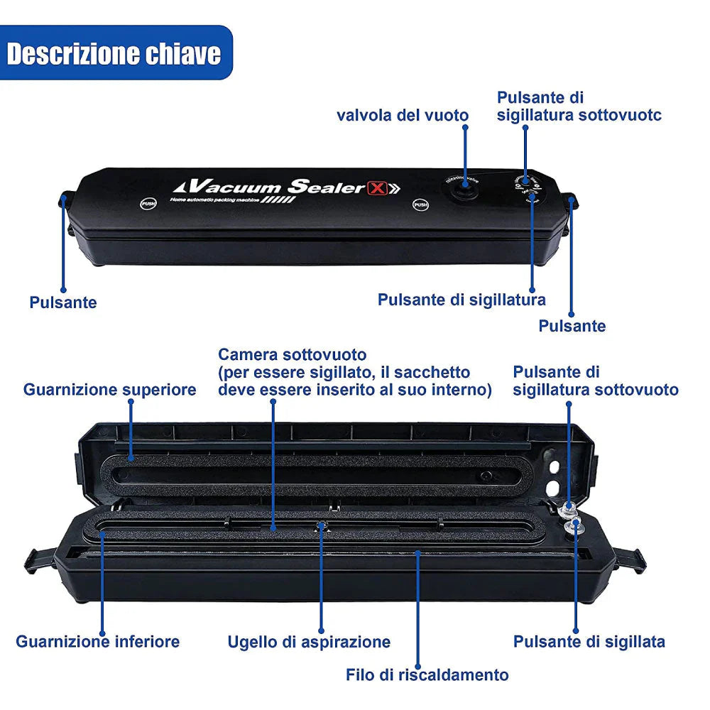 Macchina Sottovuoto per alimenti freschi