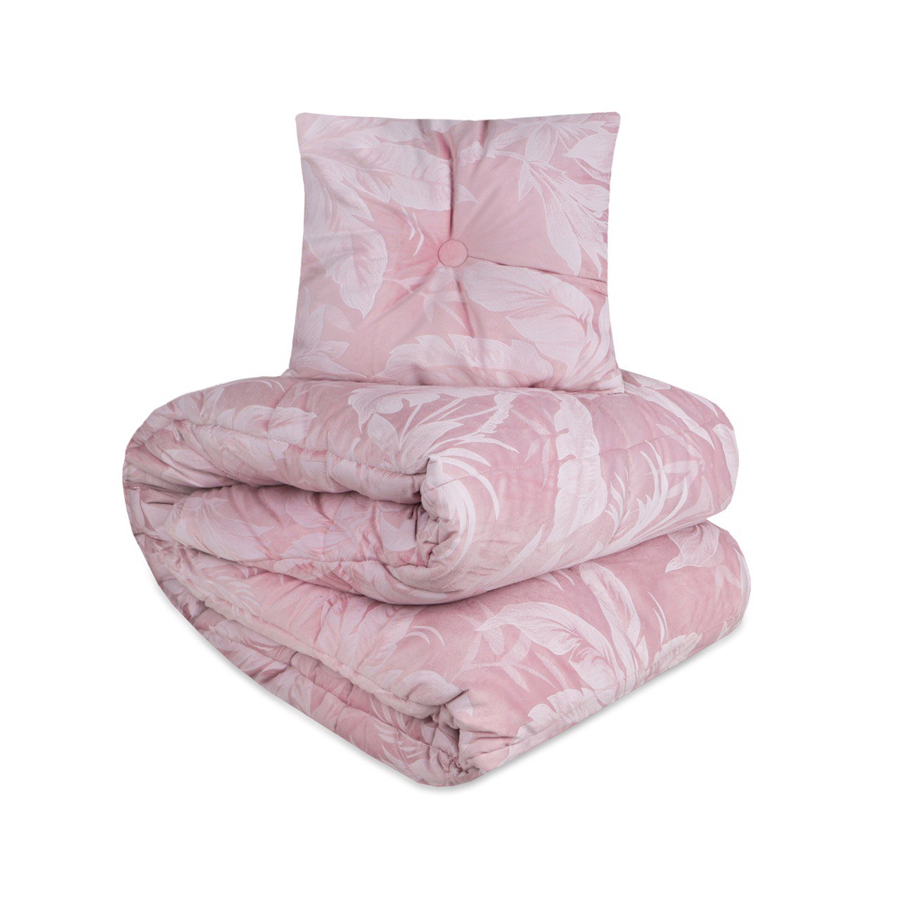 Generico Trapunta Kenya in Morbido Tessuto in Velluto Jaquard con 1 Cuscino Arredo Matrimoniale 260x270cm Imbottitura 350gr.m Super Calda e Soffice