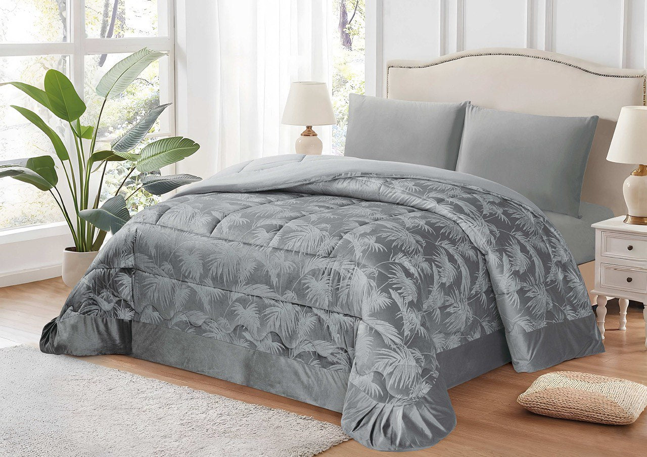 Trapunta Matrimoniale Invernale Beatrice 260x270 cm – Velluto Cinigliato Morbido e Caldo – Imbottita 350 gr/m² – Made in Italy – Colori Eleganti – Letto Matrimoniale