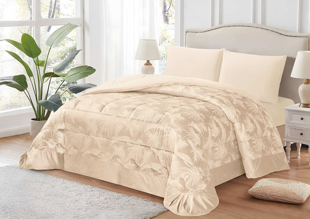 Trapunta Matrimoniale Invernale Beatrice 260x270 cm – Velluto Cinigliato Morbido e Caldo – Imbottita 350 gr/m² – Made in Italy – Colori Eleganti – Letto Matrimoniale