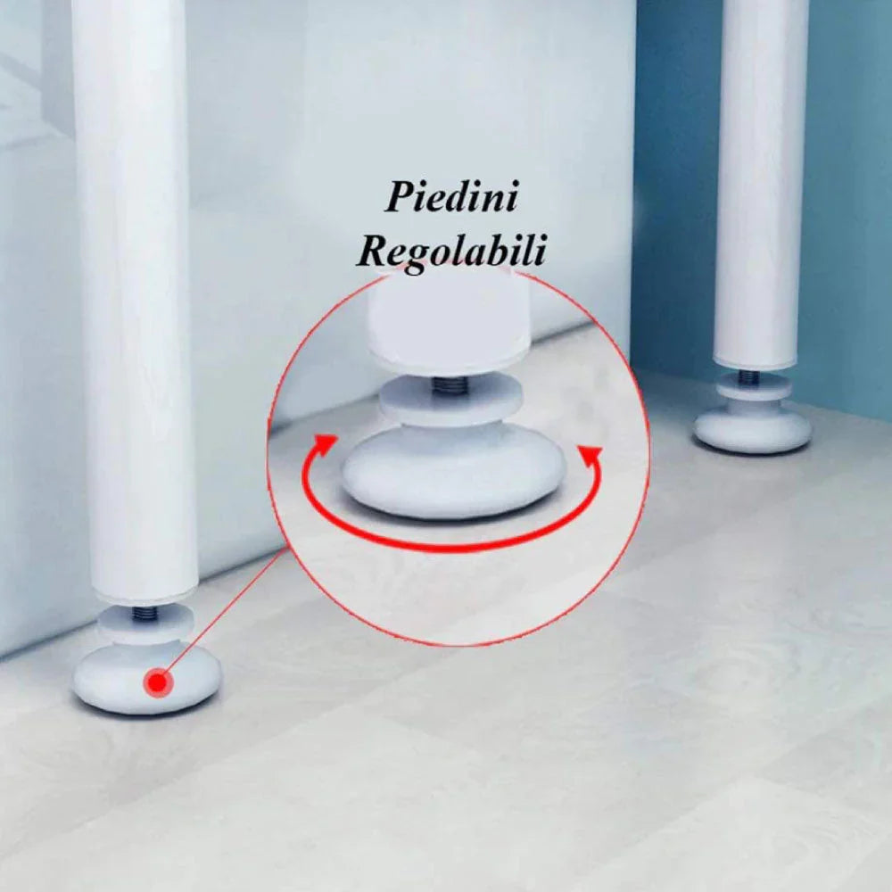 Salvaspazio per bagno in metallo a 3 livelli